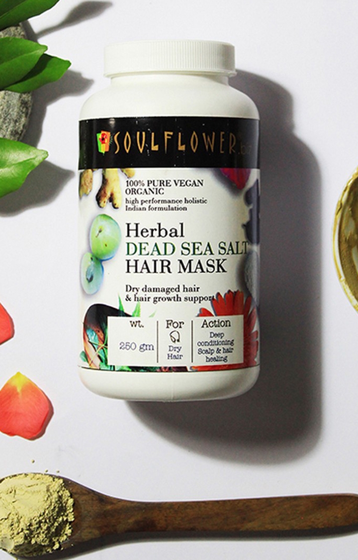 Soulflower | Herbal Dead Sea Salt Hair Mask 1