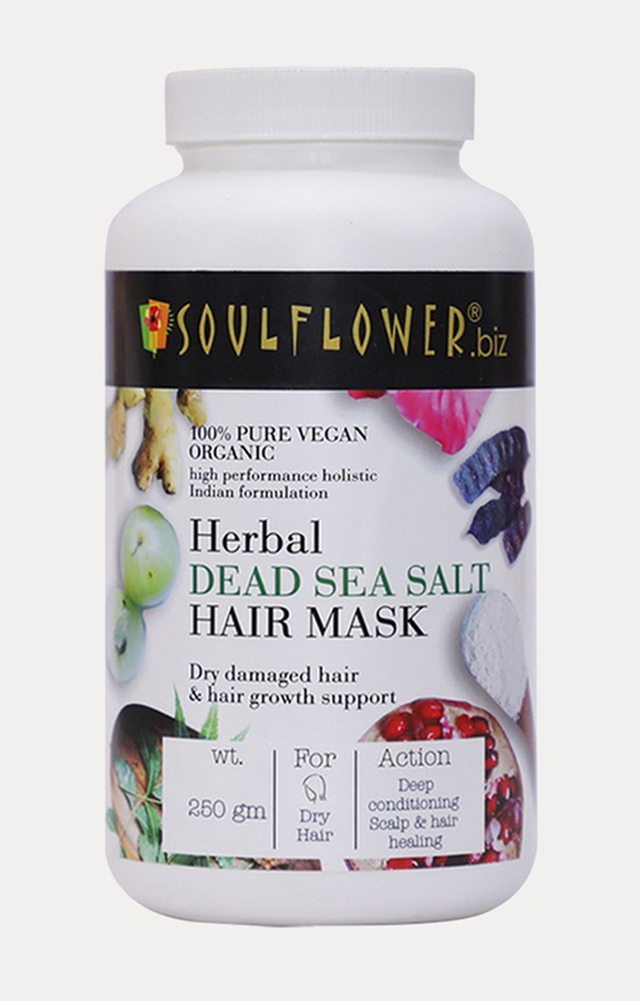 Soulflower | Herbal Dead Sea Salt Hair Mask 0