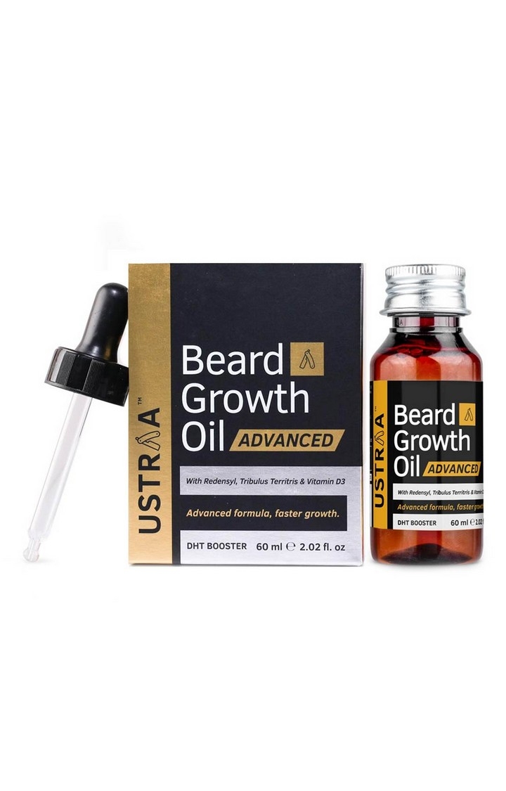 Ustraa | Beard growth Oil - Advanced (With Dht Boosters) - 60ml 0