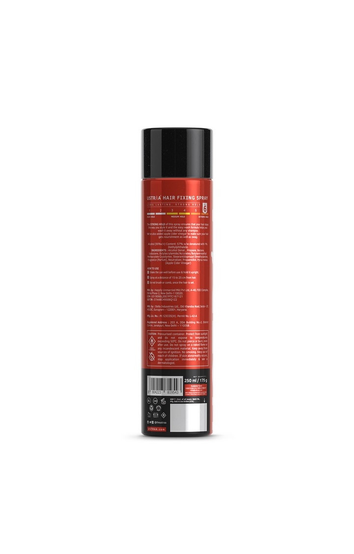 Ustraa | Ustraa Hair Fixing Spray - Strong Hold 250ml 9