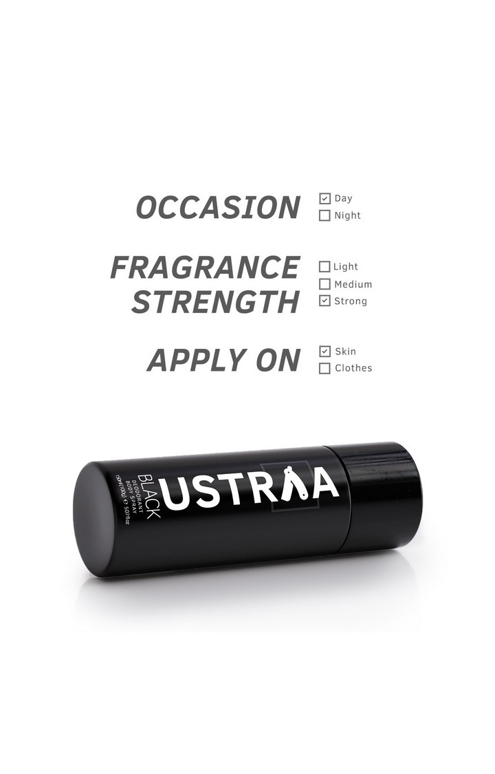 Ustraa | Ustraa Black Deodorant Body Spray 150 ml 4