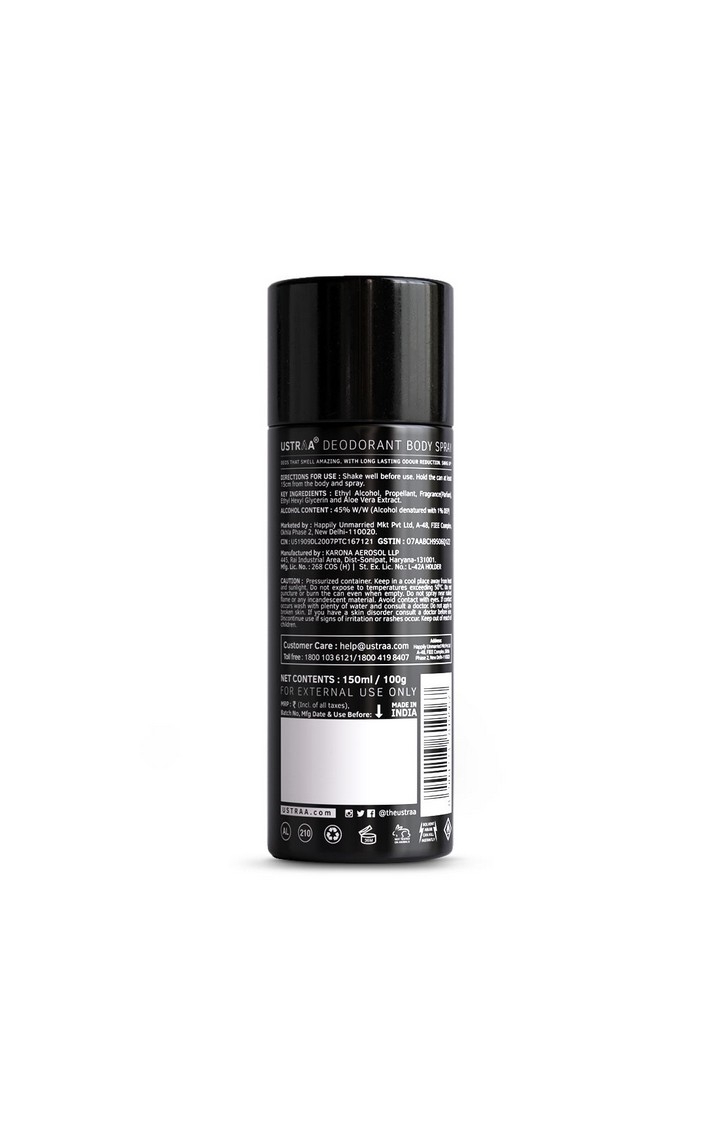 Ustraa | Ustraa Black Deodorant Body Spray 150 ml 6