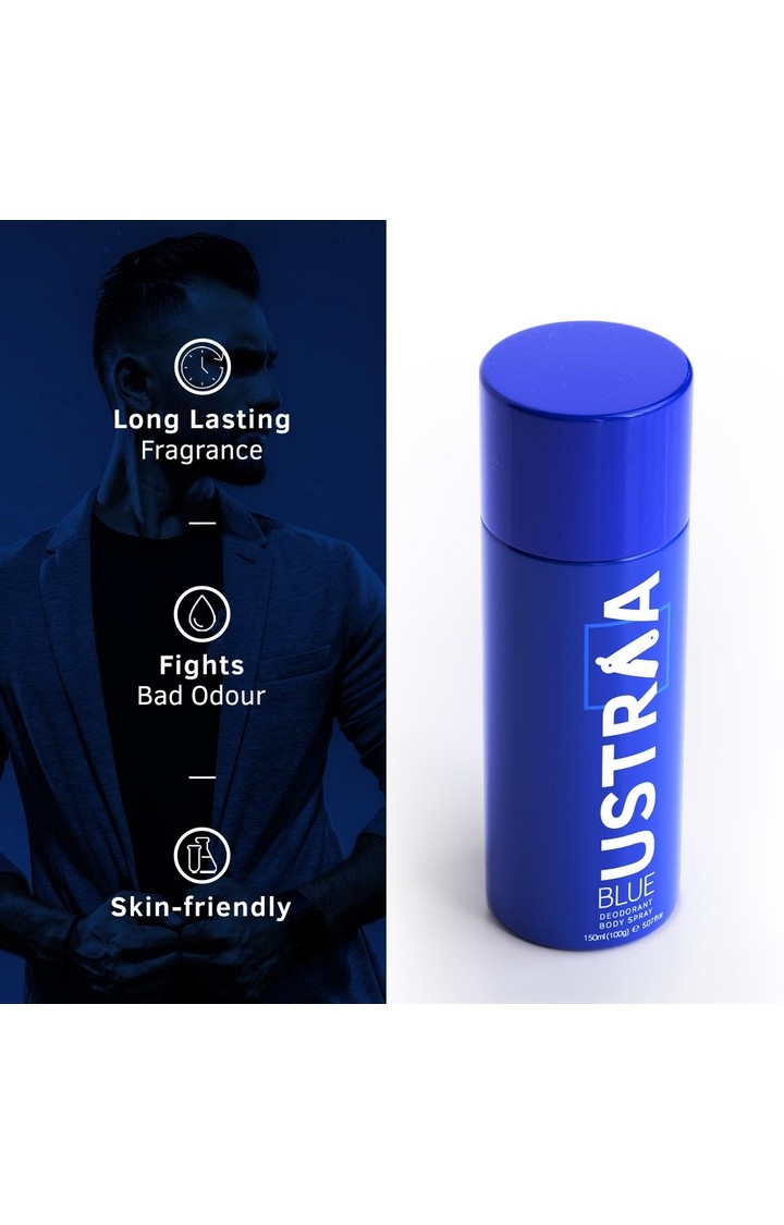 Ustraa | Ustraa Blue Deodorant Body Spray 150 ml 1