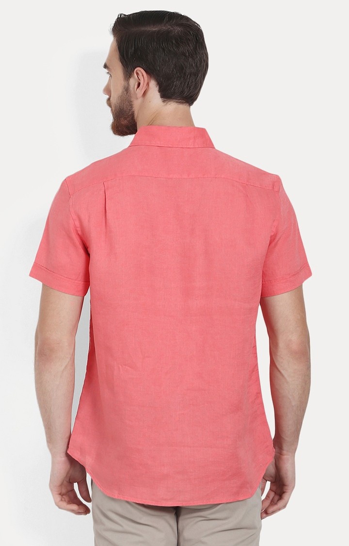 celio | Men's Pink Solid Casual Shirts 3