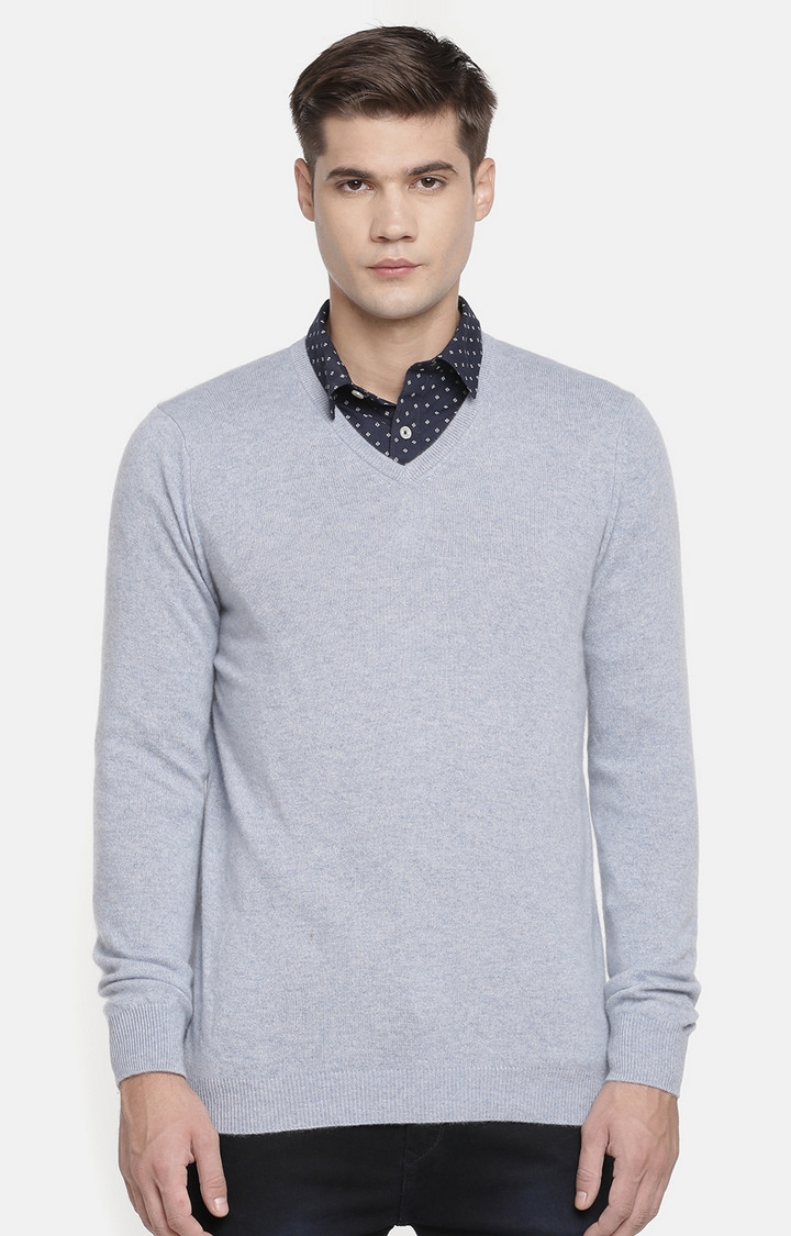 celio | Men's Grey Melange Sweaters 0