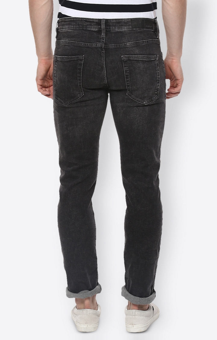 celio | Men's Grey Cotton Solid Straight Jeans 3