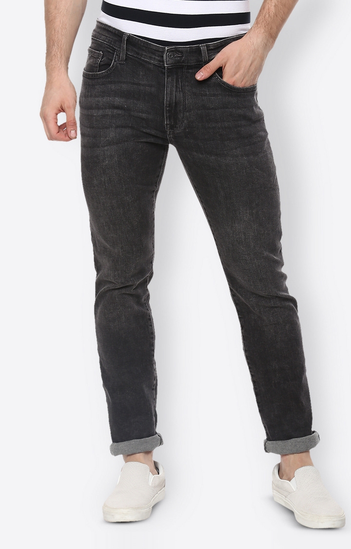 celio | Men's Grey Cotton Solid Straight Jeans 0
