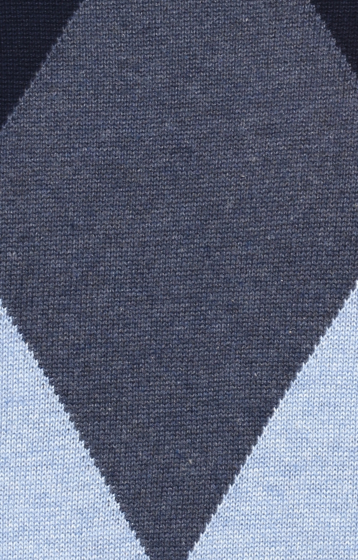 celio | Men's Blue Checked Sweaters 4