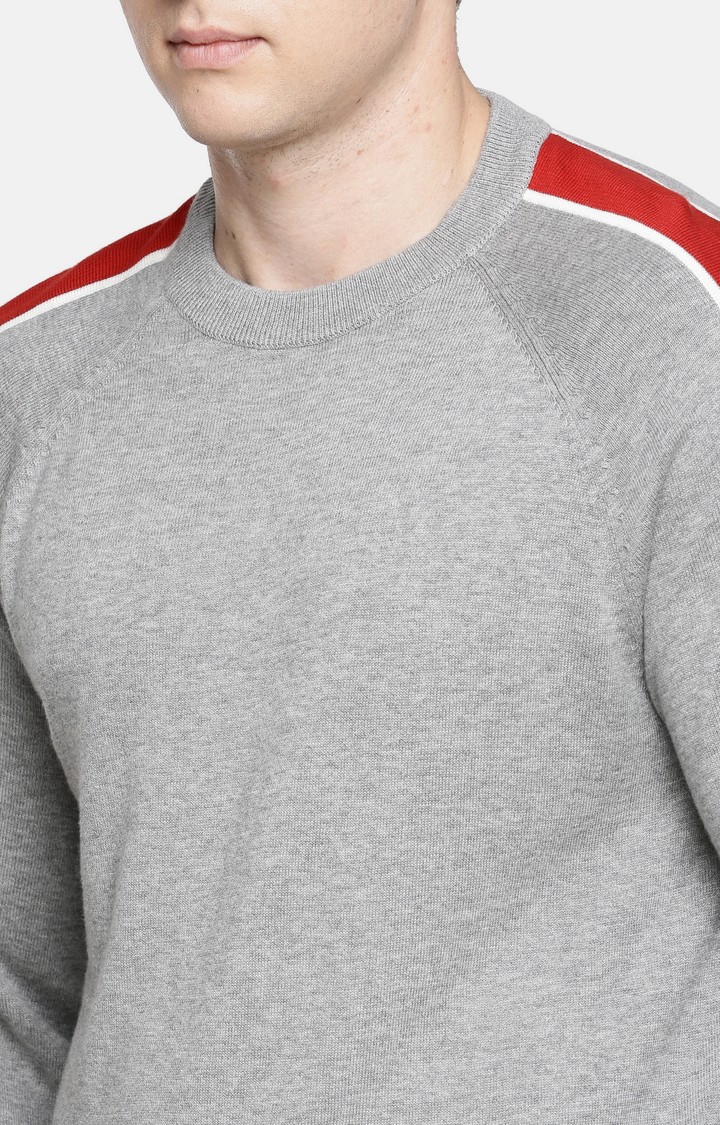 celio | Men's Grey Melange Sweaters 4