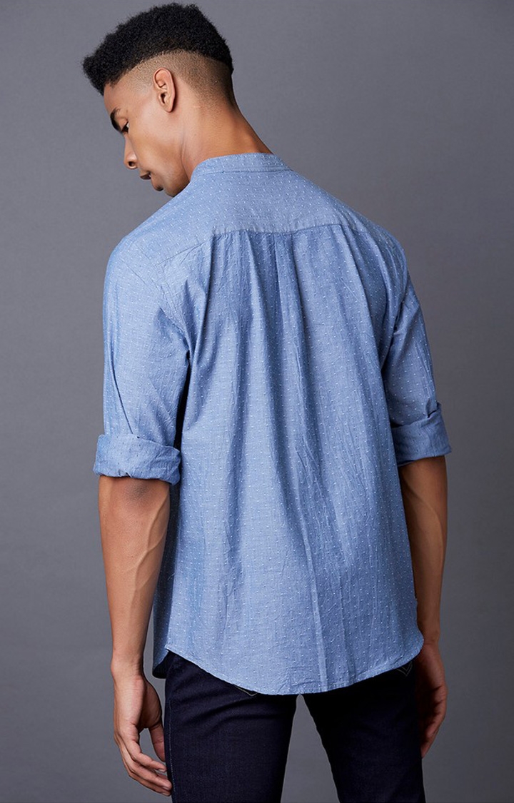 MARCA DISATI | Blue Solid Casual Shirts 3