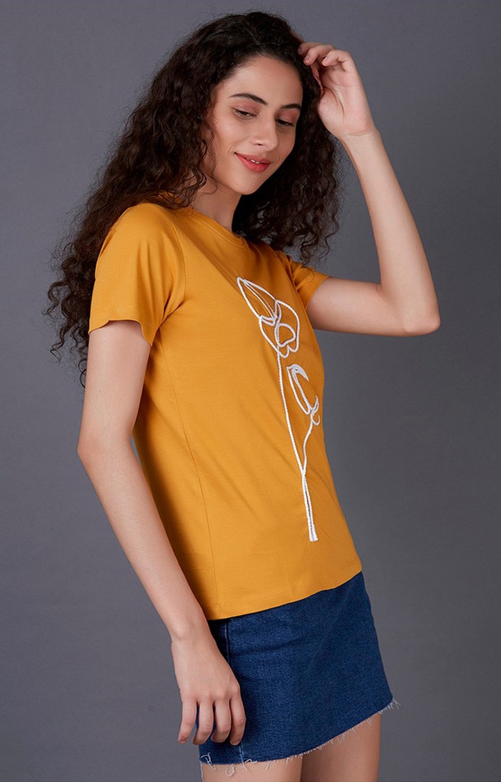 MARCA DISATI | Marigold Embroidered T-Shirts 2