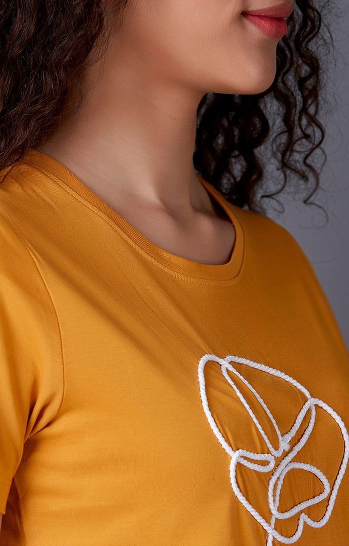 MARCA DISATI | Marigold Embroidered T-Shirts 4