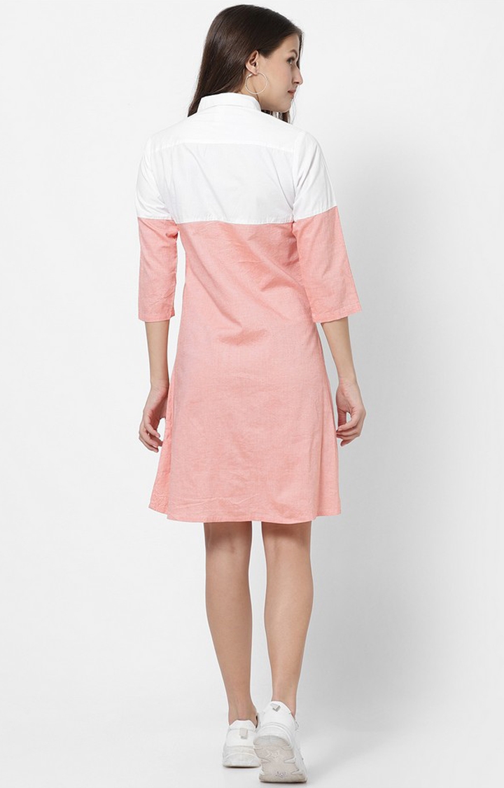 MARCA DISATI | Pink Colourblock Shirt Dress 2