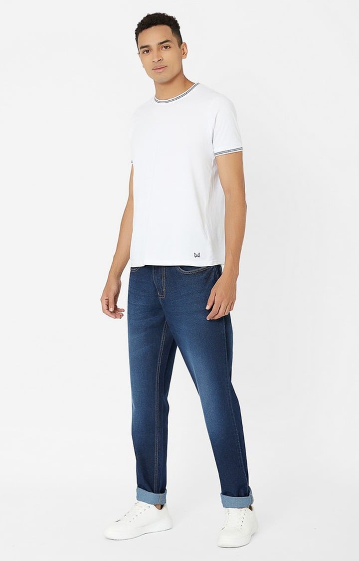 Dark Whiskered Wash Skinny Jeans