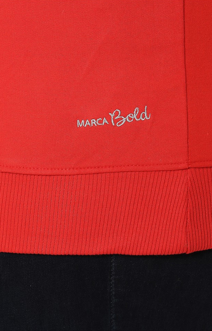 Marca Bold | Red Solid Sweatshirts 5