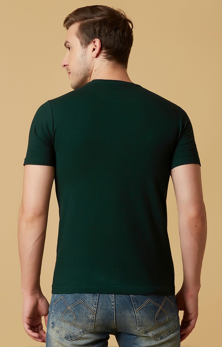 MARCA DISATI | Pine Green Solid T-Shirts 5