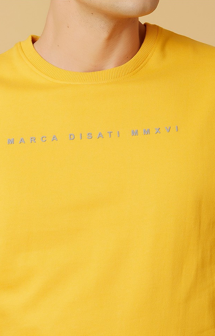 MARCA DISATI | Yellow Solid Sweatshirts 4