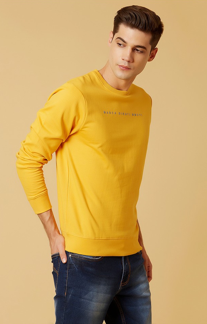 MARCA DISATI | Yellow Solid Sweatshirts 2