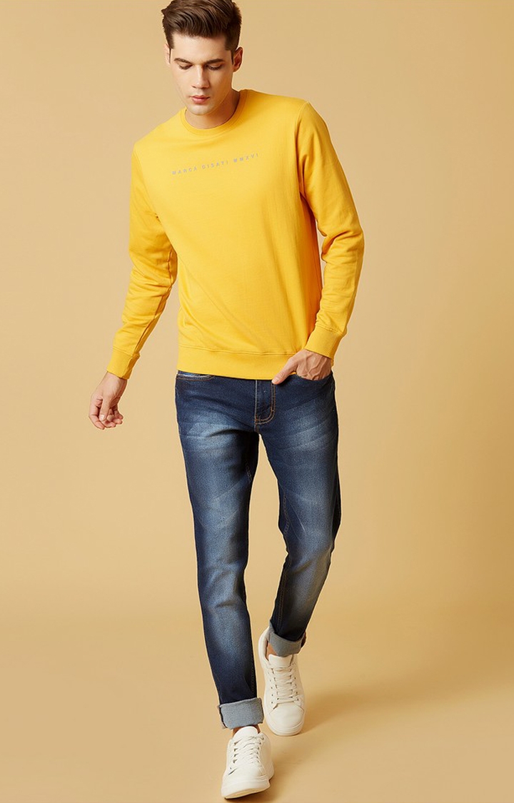 MARCA DISATI | Yellow Solid Sweatshirts 1