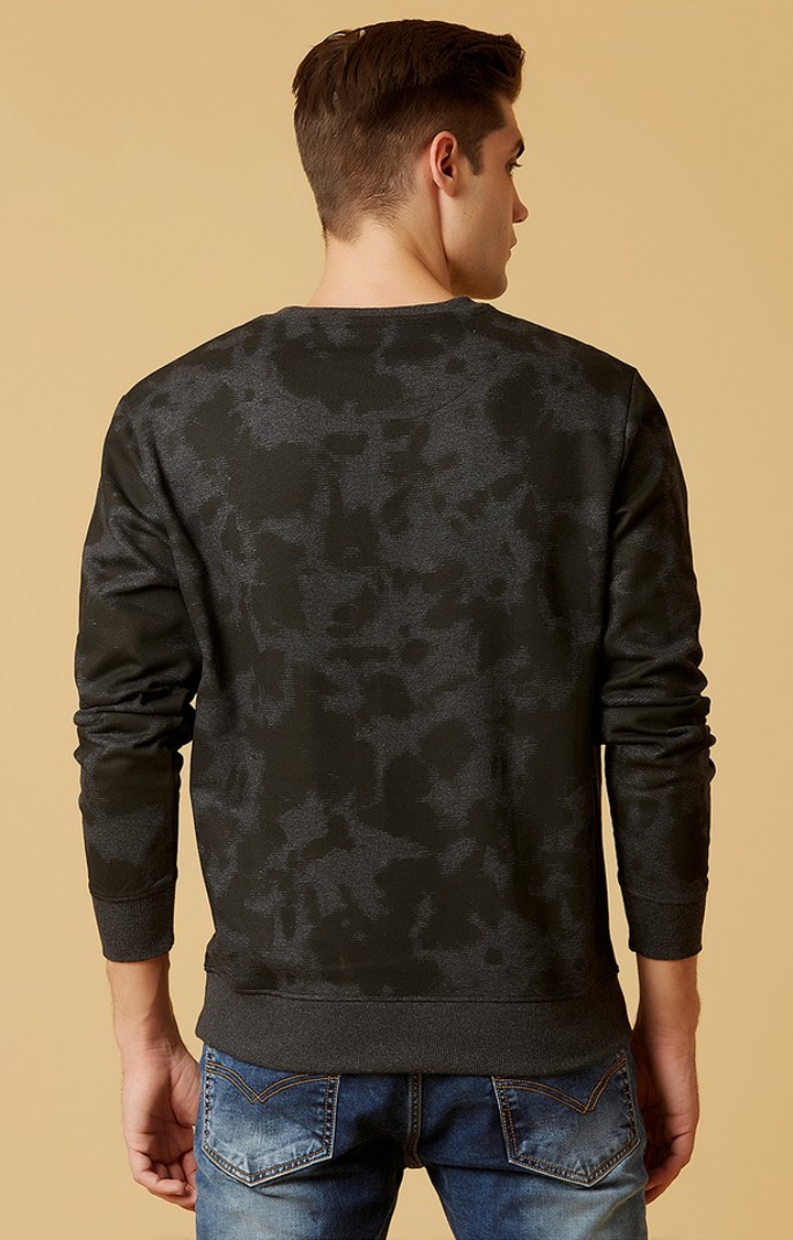 MARCA DISATI | Black Camouflage Printed Sweatshirts 3