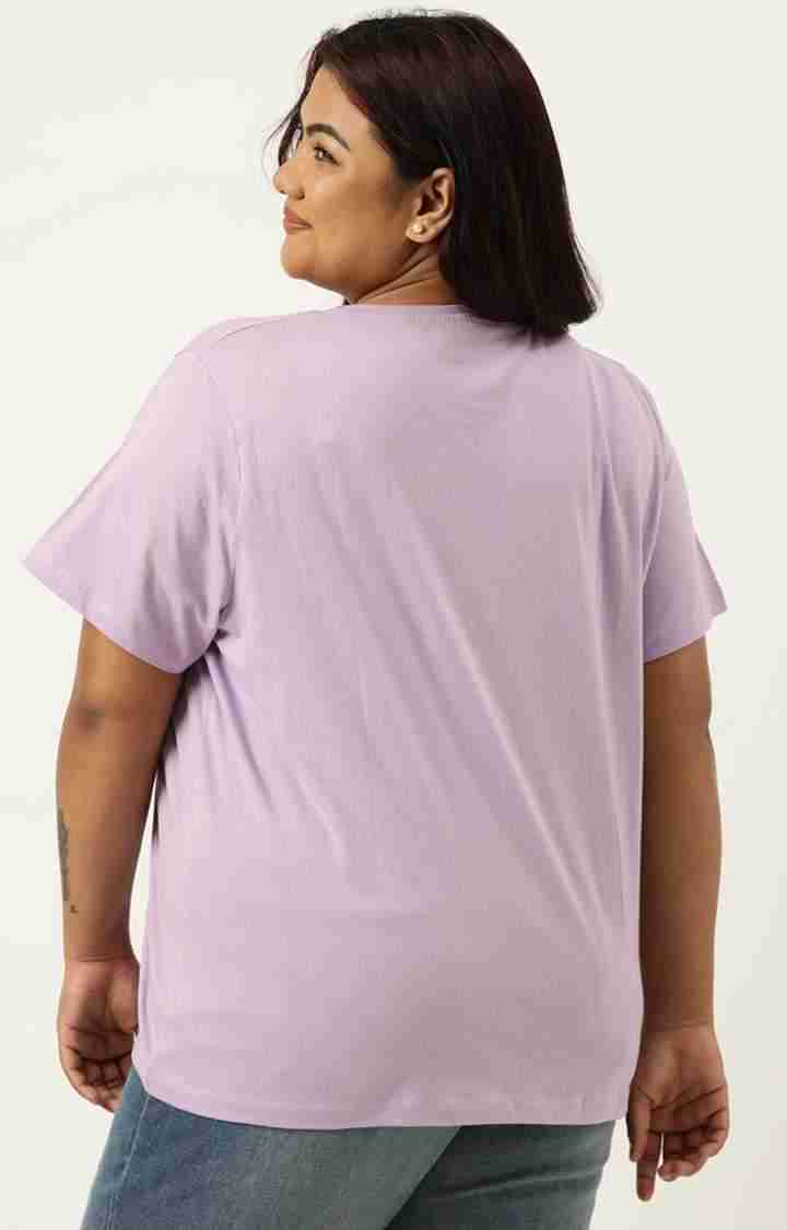 Women's Purple Graphics Cotton T-Shirts