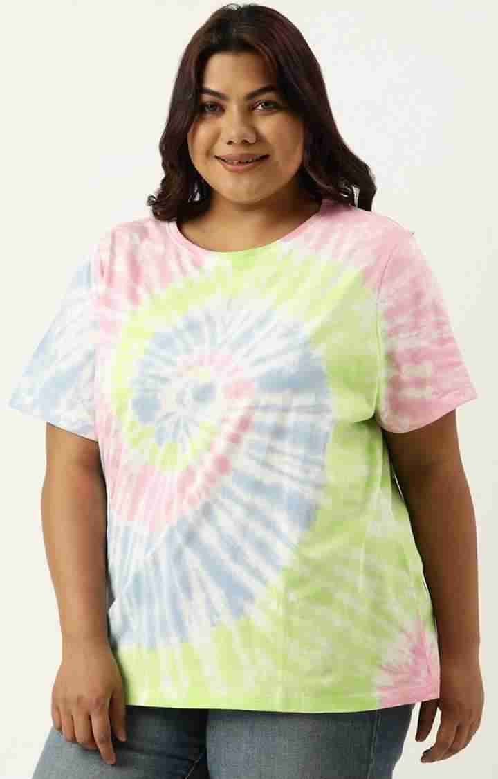 Women's Multicolor Tie Dye Cotton T-Shirts