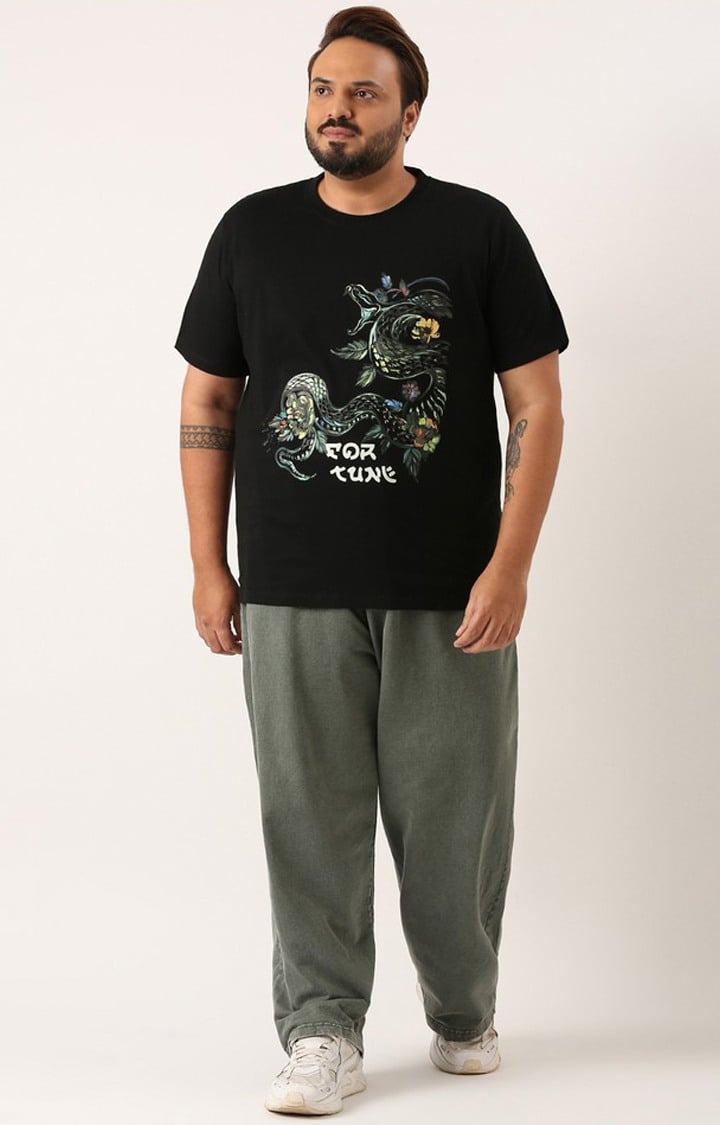 Graphic Printed Tshirt for Men Regular Length Round Neck Bio Wash Knitted Cotton Fabric
