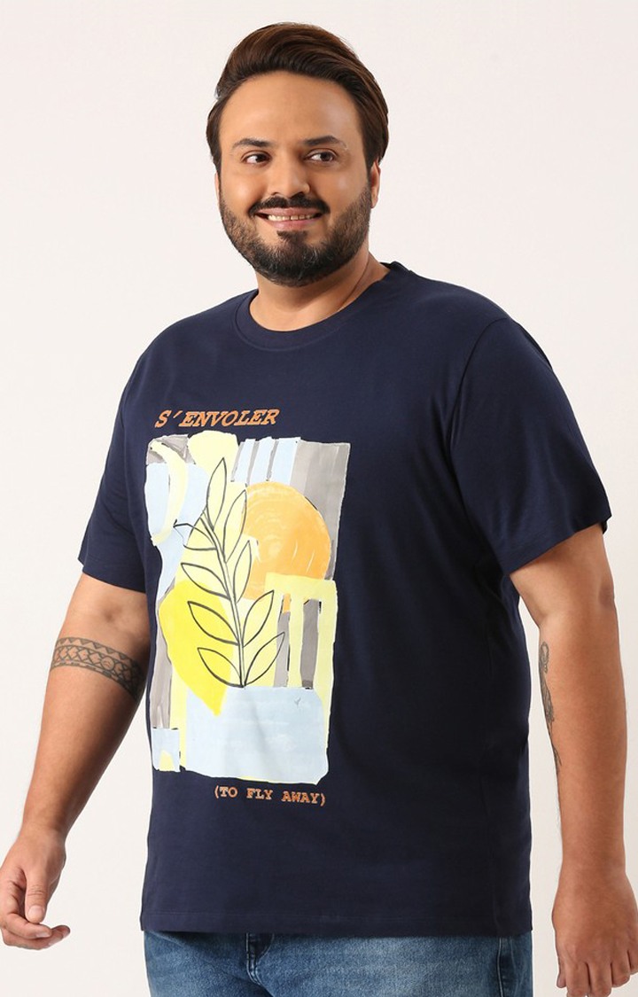 Graphic Printed Tshirt for Men Regular Length Round Neck Bio Wash Knitted Cotton Fabric