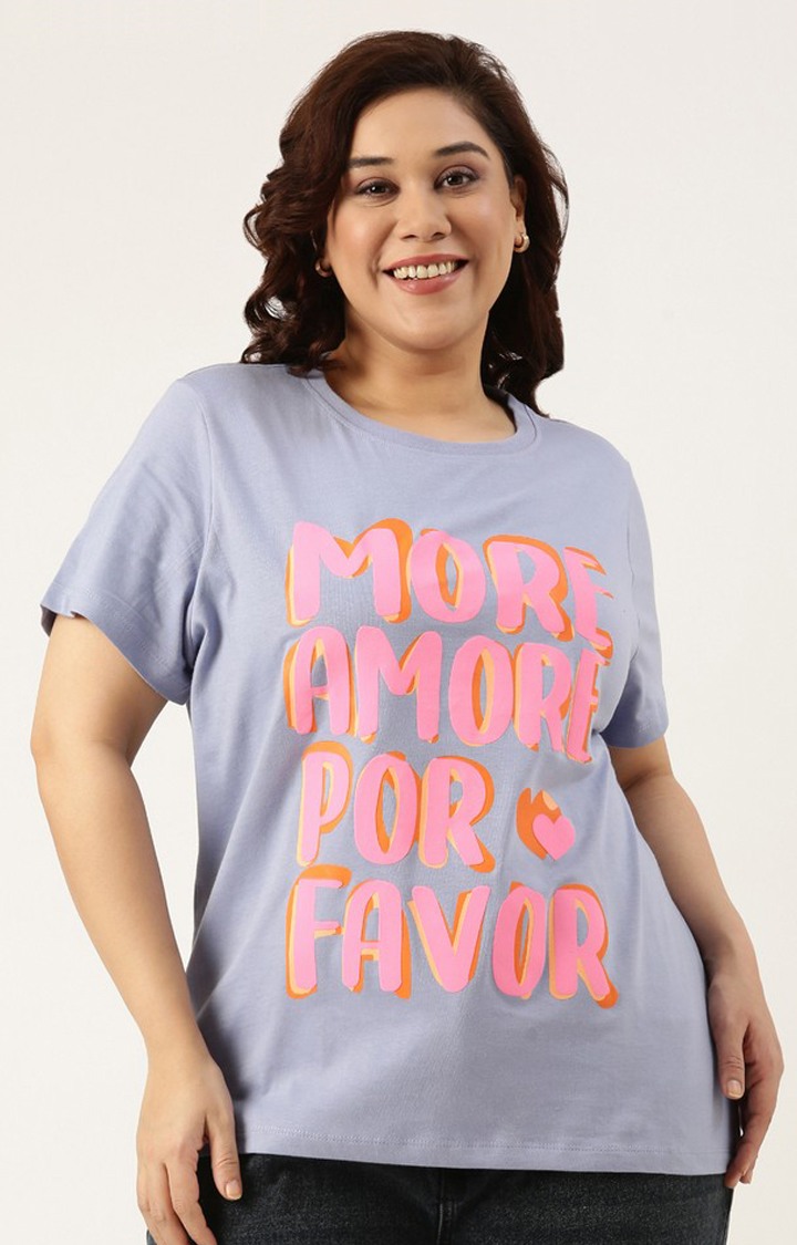 Graphic Printed Tshirt for women Regular Length Round Neck Bio Wash Knitted Cotton Fabric