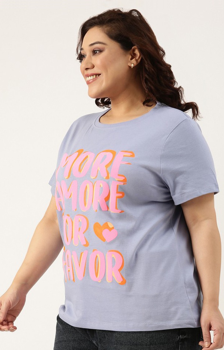 Graphic Printed Tshirt for women Regular Length Round Neck Bio Wash Knitted Cotton Fabric