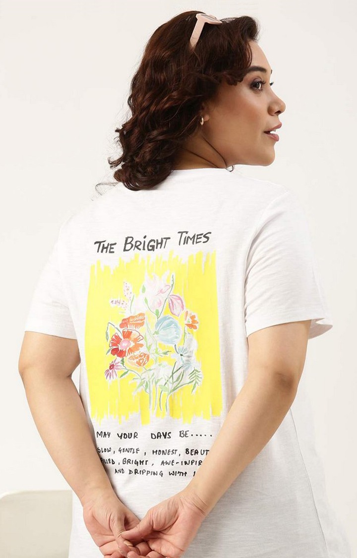 Graphic Printed Tshirt for women Regular Length Round Neck Bio Wash Knitted Cotton Fabric