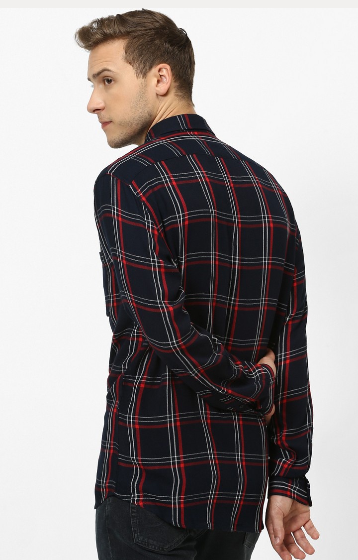 celio | Men's Blue Checked Casual Shirts 3