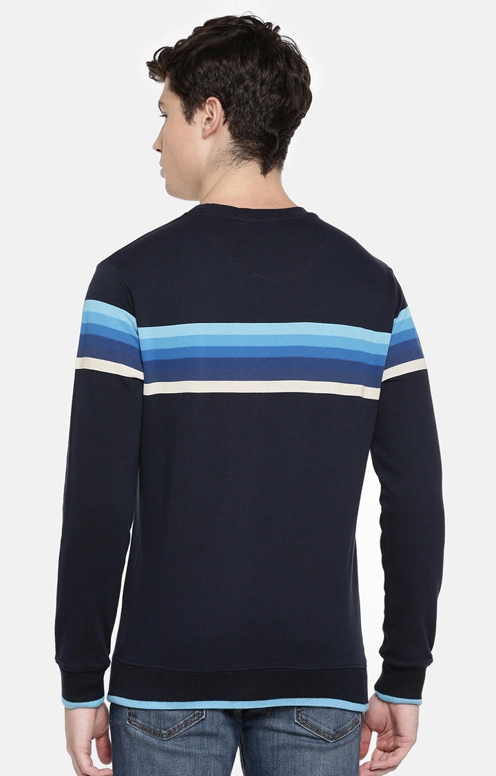 celio | Men's Blue Striped Sweatshirts 4