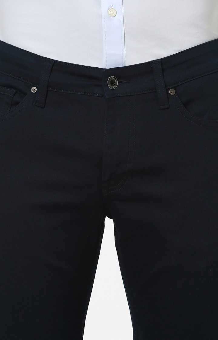 celio | Men's Blue Cotton Blend Solid Slim Jeans 4