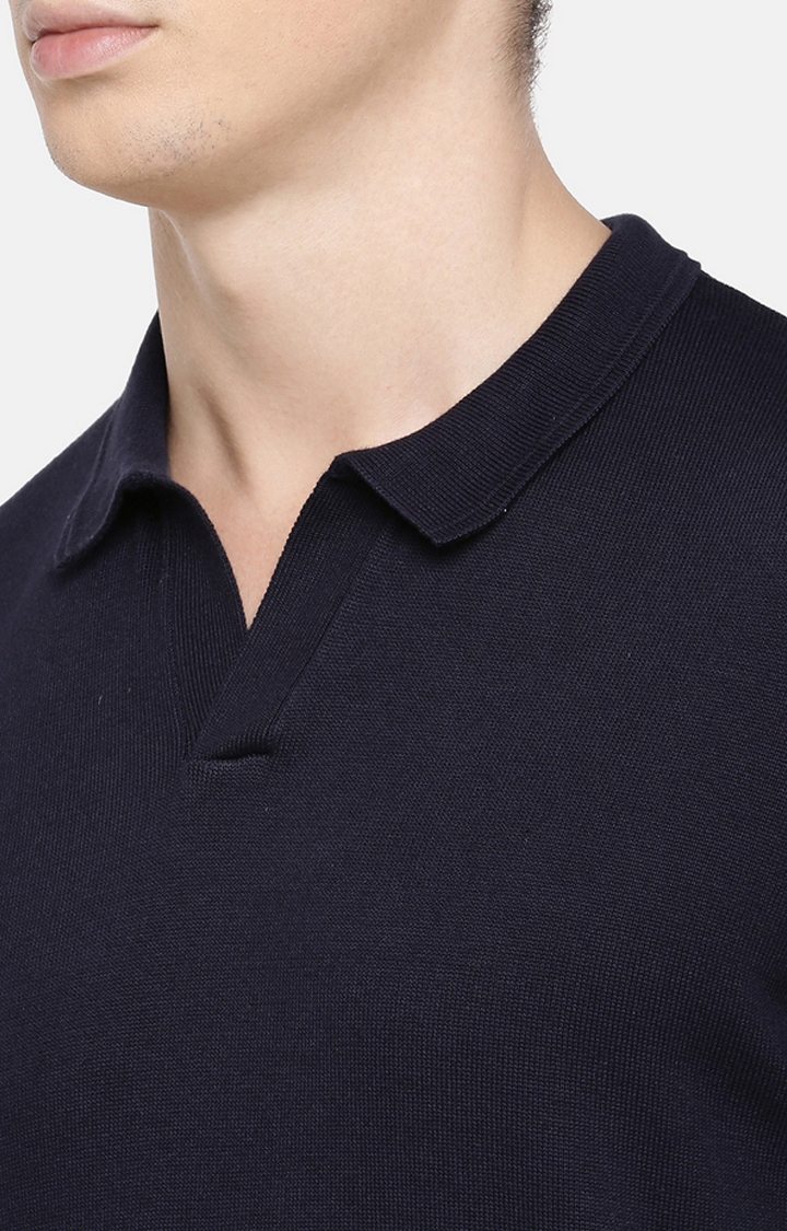 celio | Men's Blue Solid Sweatshirts 5