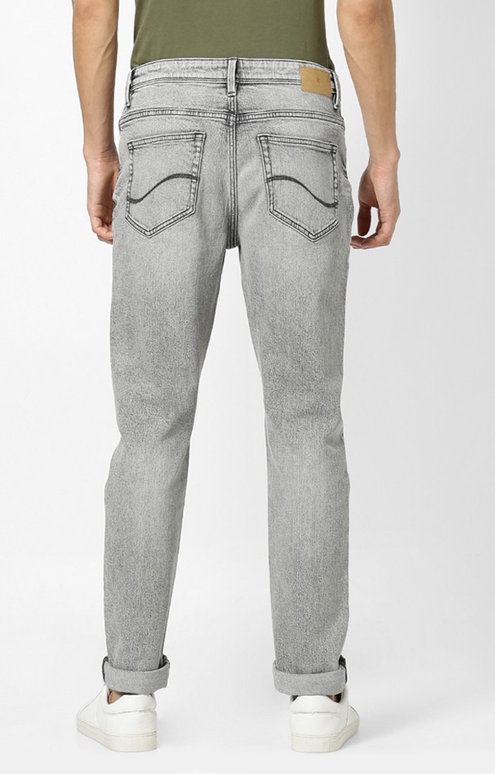 celio | Men's Grey Cotton  Straight Jeans 2