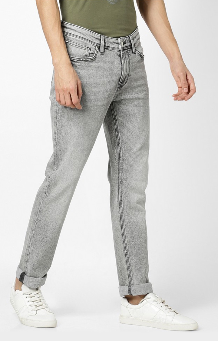 celio | Men's Grey Cotton  Straight Jeans 1