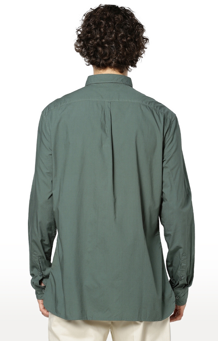 celio | Men's Green Solid Casual Shirts 3