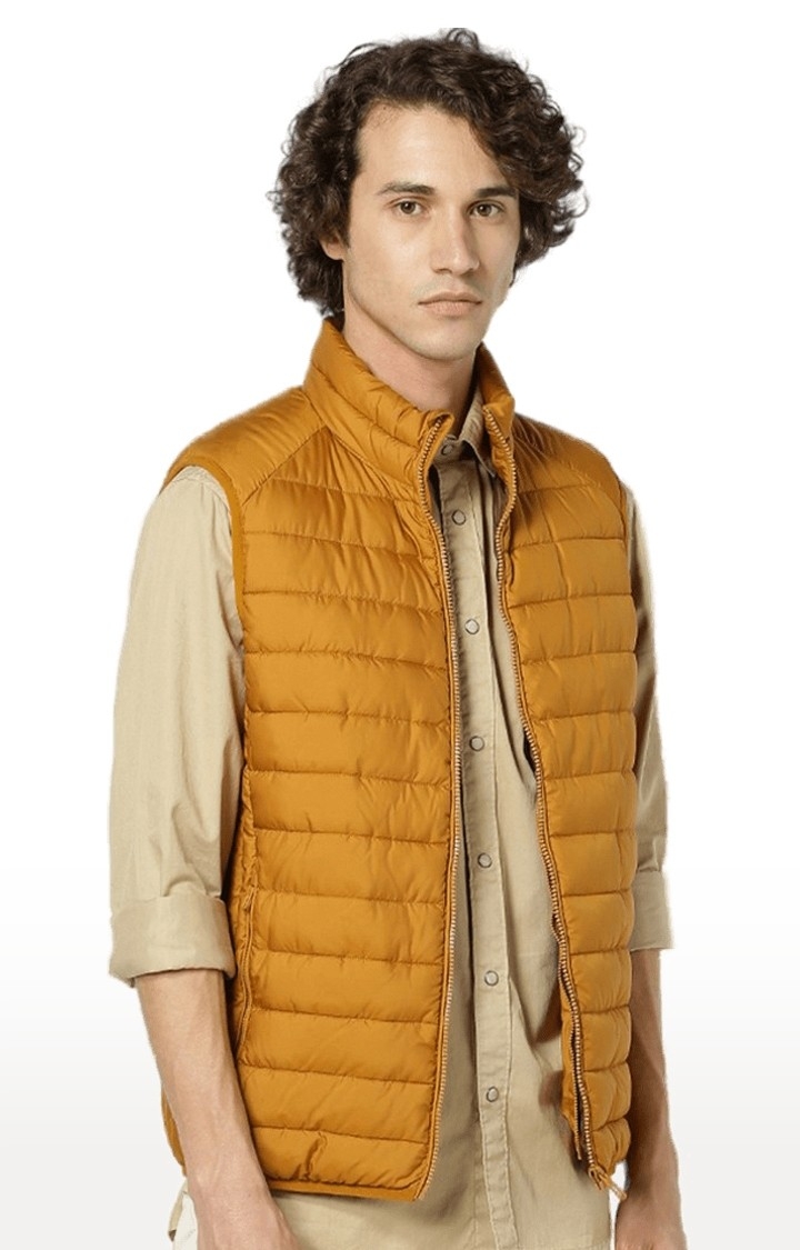 celio | Men's Yellow Solid Gilet