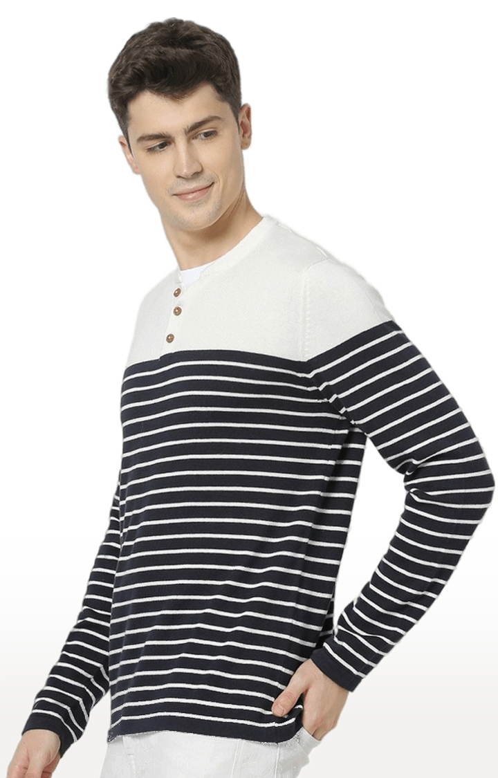 Men's Blue Striped Sweatshirts