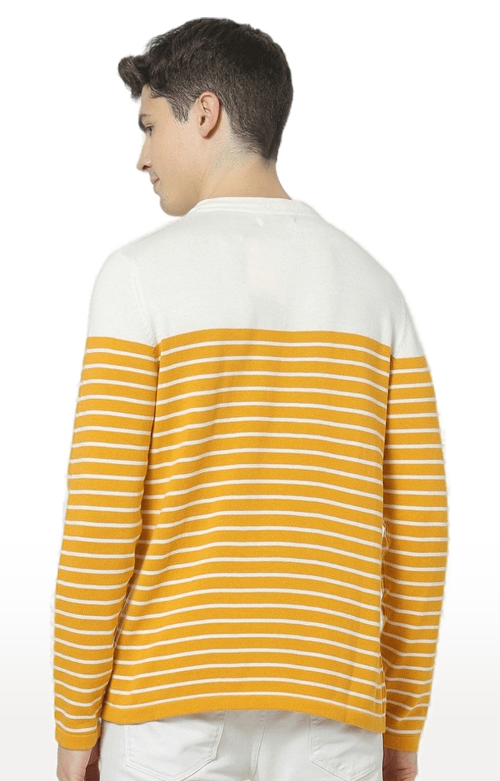 Men's Yellow Striped Sweatshirts