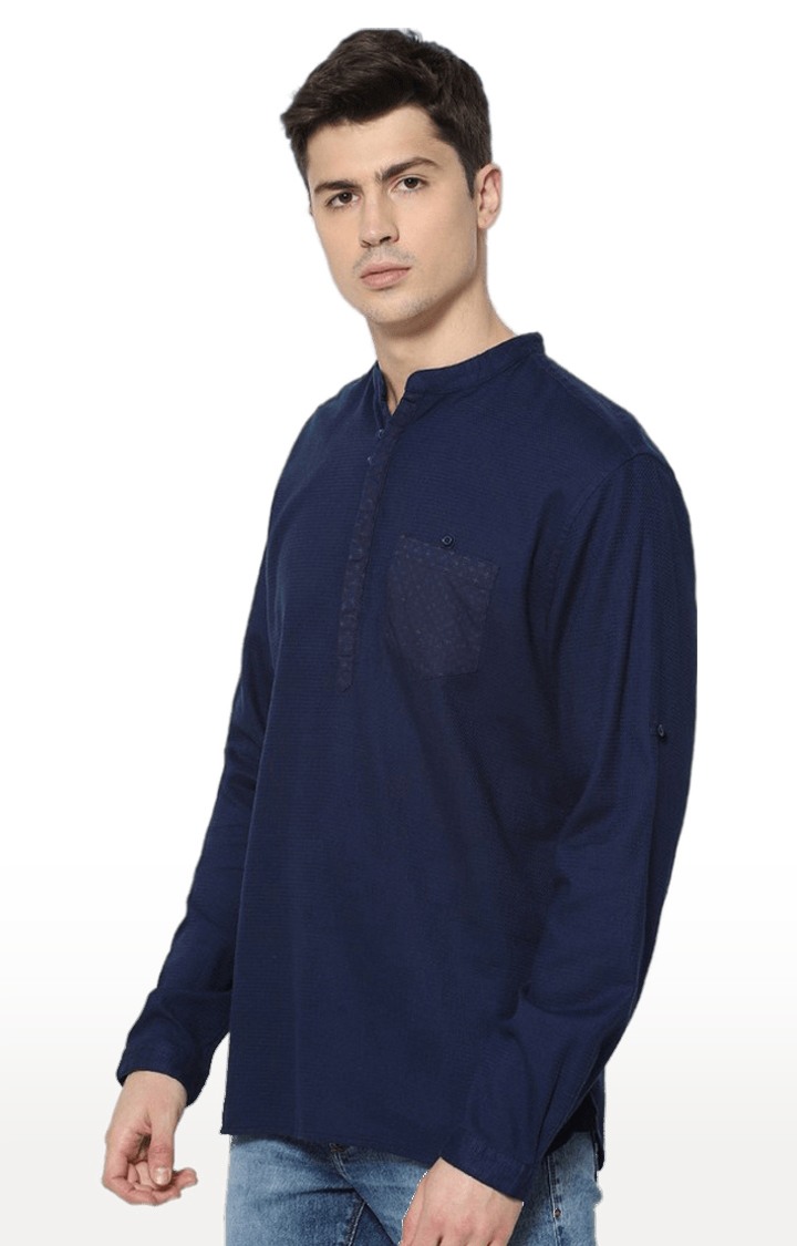 celio | Men's Blue Solid Casual Shirts 2