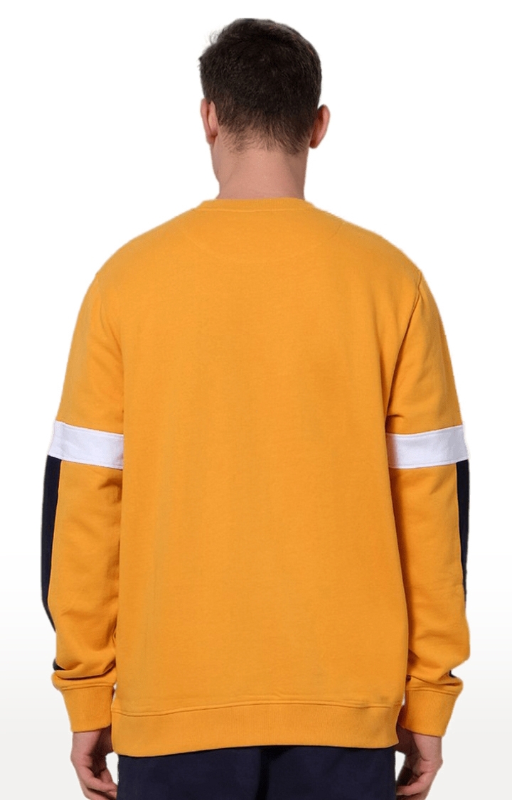 celio | Men's Yellow Colourblock Sweatshirts 3