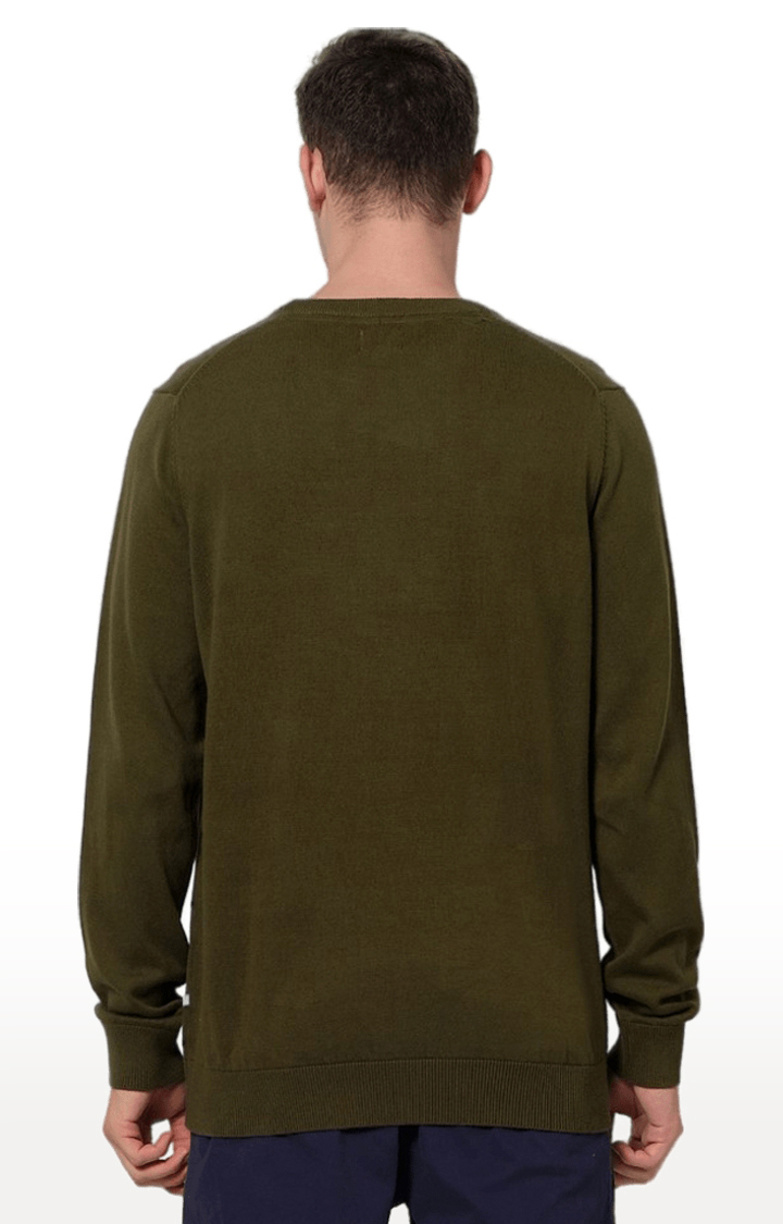 Men's Green Printed Sweaters