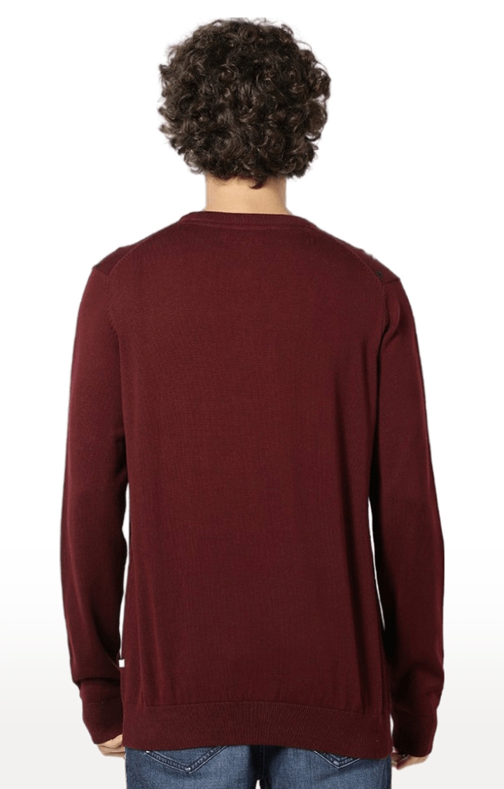 celio | Men's Red Printed Sweaters 3
