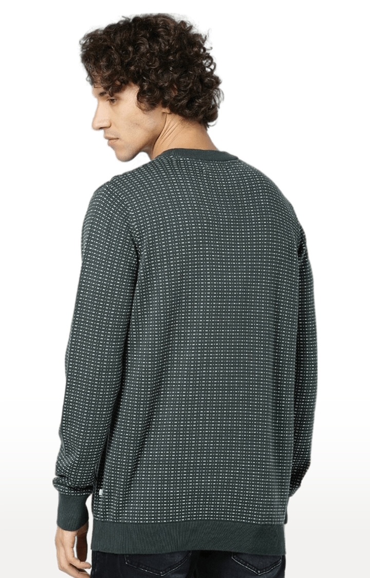 celio | Men's Green Printed Sweatshirts 3