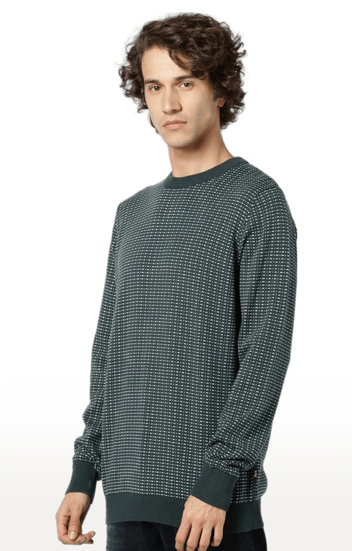 celio | Men's Green Printed Sweatshirts 2
