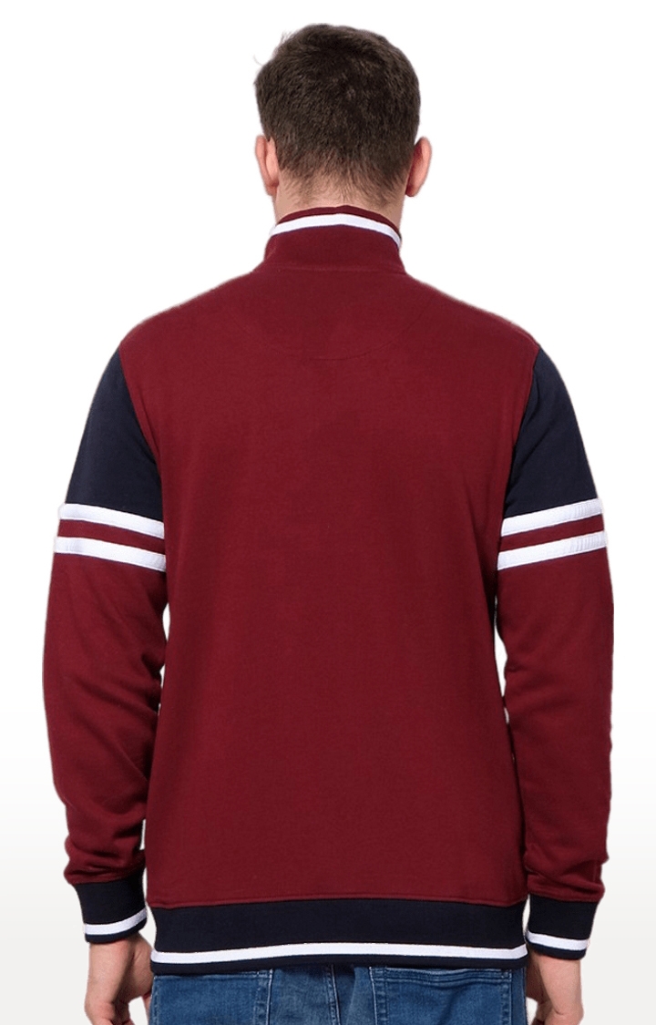 Men's Red Colourblock Sweatshirts