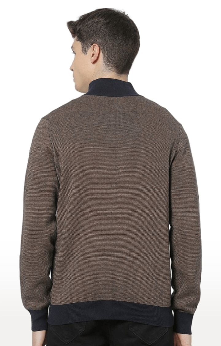 celio | Men's Brown Solid Sweatshirts 3
