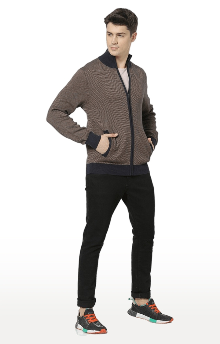 celio | Men's Brown Solid Sweatshirts 1